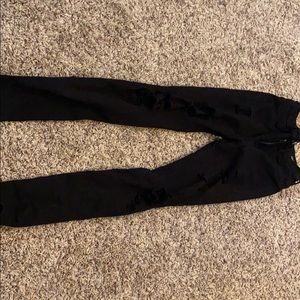 H&M black ripped skinny jeans
